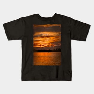 Boaters in the Evening Sun Kids T-Shirt